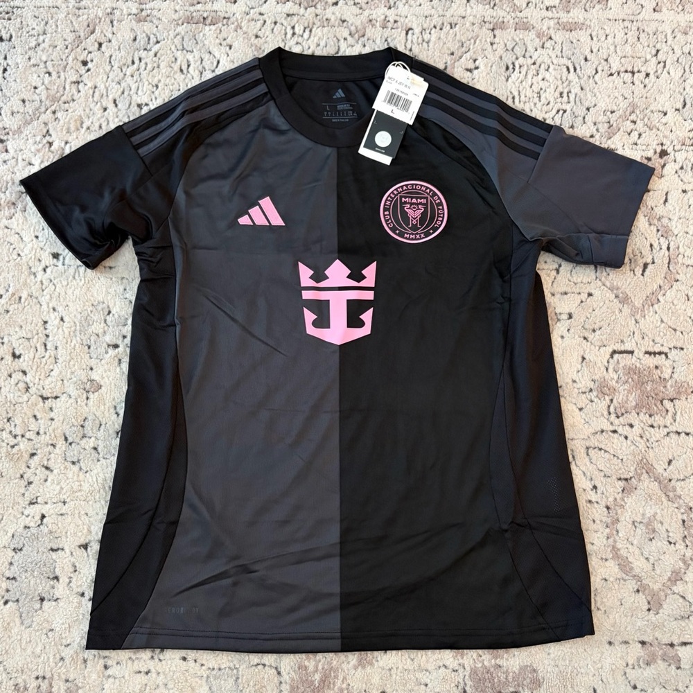 Adidas Authentic Inter Miami 2025 Black JI6819 Lionel Messi Jersey Women’s Sz L - Picture 2 of 9